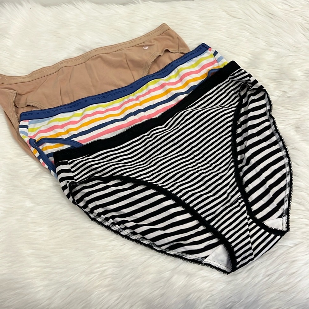 Victoria Secret Panty underwear bundle of 3 Women High Leg Brief Size Medium